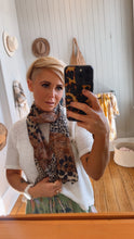 Leopard Print Brown Lightweight Scarf
