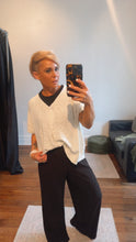 White Button Through Knit Cardi Top
