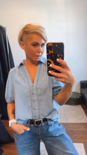 Tencel Denim Brass Button Through Shirt