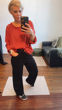 Black Wide Leg Stretch Jeans