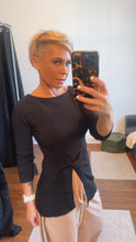 Black Twist Detail Knit Top