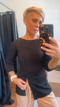 Black Twist Detail Knit Top