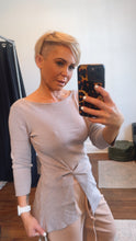 Twist Detail Knit Top Mocha
