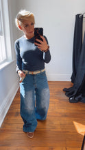 Wide Leg Blue Jeans