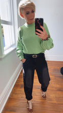 Vintage Black Pleat Front Stretch High Waist Cropped Jeans
