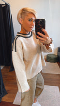 Shimmer Stripe Detail Knit Jumper