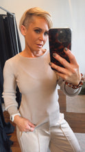 Bishop Sleeve Round Neck Jumper Stone