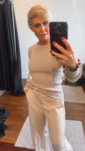 Bishop Sleeve Round Neck Jumper Stone