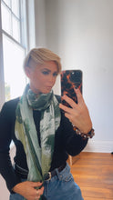 Green Print Scarf