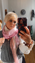 Rose Pink Ombre Crinkle Scarf