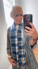 Blue Check Polarfleece Scarf Scarf