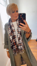 Brown Check Polarfleece Scarf