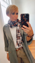 Brown Check Polarfleece Scarf