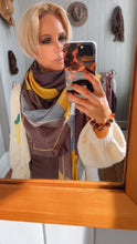 Geo Print Scarf Brown