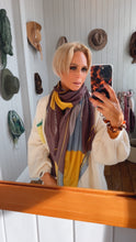 Geo Print Scarf Brown