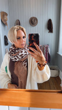 Animal Print Scarf Mocha
