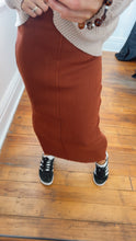Cool Yarn Knit Skirt Rust