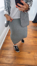 Lux Wool Knit Skirt Blue