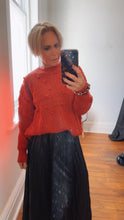 Terracotta Pom Pom Detail Knit Jumper