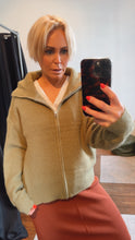 Wool Blend Zipper Cardigan