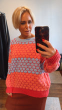 Wool Blend Colorful Hexagon Knit Jumper