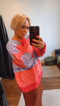 Wool Blend Colorful Hexagon Knit Jumper