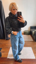 High Waist Elastic Back Barrel Leg Long Jeans