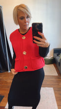 Red Gold button knit vest