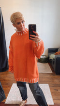 Orange Border Oversized Wool Blend Jumper