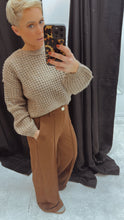 Refuge choc wide leg trousers