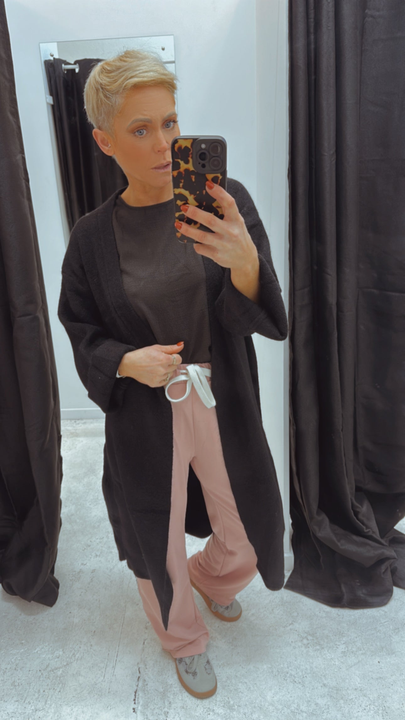 Refuge drop shoulder black cardi