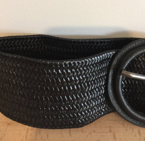 Stretch weave belt black