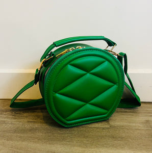 Mini quilted circle bag