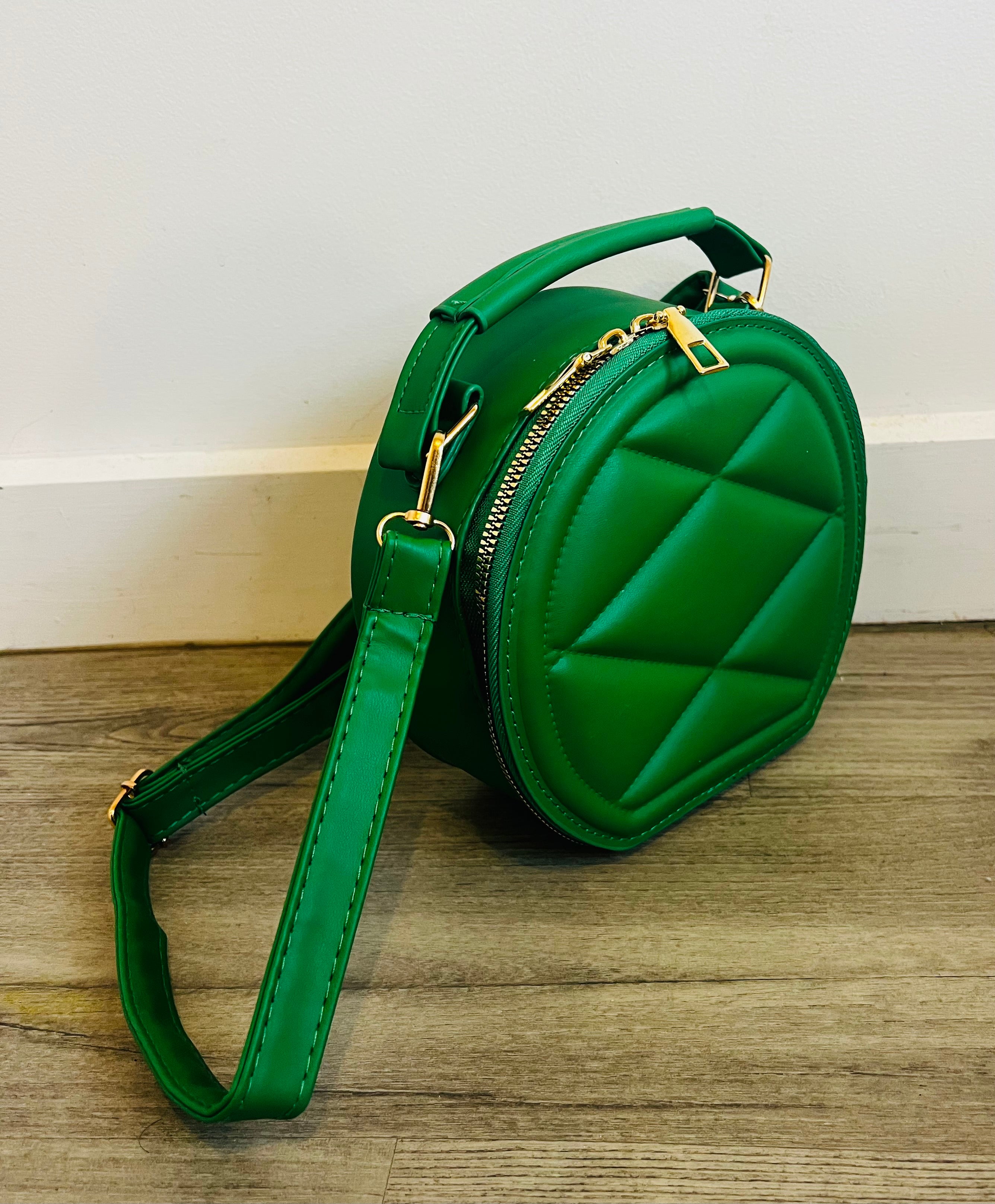 Mini quilted circle bag