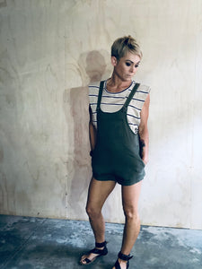 Short overalls- khaki