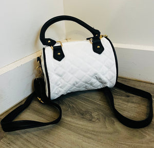 Mini quilted Boston bag