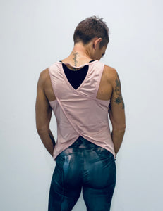 Cut out back sports tank